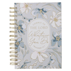 Image of Commit to the Lord Pale Blue Floral Spiral Journal - Proverbs 16:3