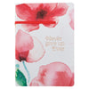 Image of Never Give Up Coral Poppies Flexcover Journal with Elastic Closure