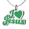 Image of I Love Jesus Enamel Necklace
