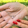 Image of 925 Sterling Silver Petite Inseparable Hearts Necklace