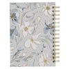 Image of Commit to the Lord Pale Blue Floral Spiral Journal - Proverbs 16:3