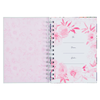 Image of Bless You and Keep You White and Pink Floral Spiral Journal - Numbers 6:24-25