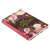 Image of All Things Are Possible Burgundy Floral Quarter-bound Journal