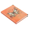 Image of Orange Grace Butterfly Hardcover Journal - Ephesians 2:8