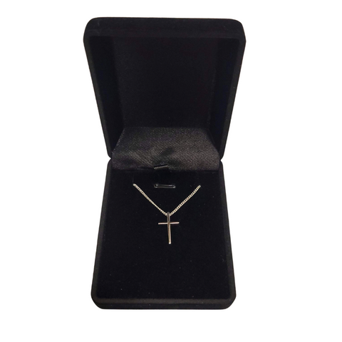 925 Sterling Silver Petite Cross Necklace