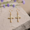 Image of (Gift-wrapped) Amazing Grace Cross Earrings - Gold