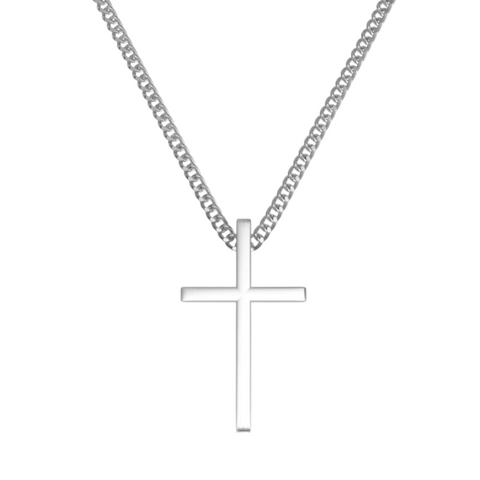 925 Sterling Silver Petite Cross Necklace