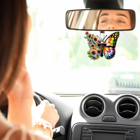 Faith Butterfly Key Chain, Rearview Mirror Ornament - God's Promise