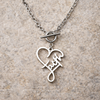 Image of Faith Heart Toggle Necklace