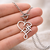 Image of Faith Heart Toggle Necklace