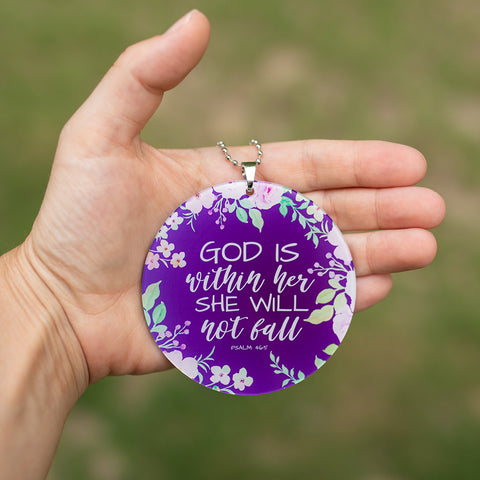 God Is Within Her Key Chain, Rearview Mirror Ornament