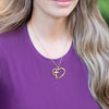 Image of (Gift-wrapped) Heart Cross Necklace - Gold