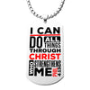 Image of I Can Do All Things Dog Tag Necklace