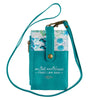 Image of Be Still and Know Floral Teal Faux Leather ID Card Holder
