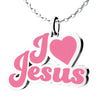 Image of I Love Jesus Enamel Necklace