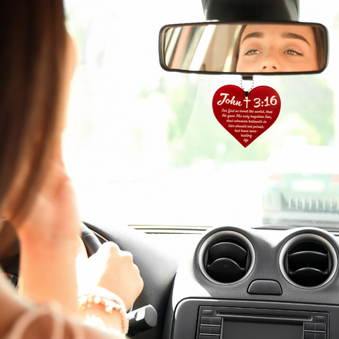 John 3:16 Key Chain, Rearview Mirror Ornament