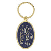 Image of Hope and a Future Blue Oval Metal Key Ring - Jeremiah 29:11