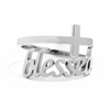 Image of Blessed + Cross Adjustable Ring