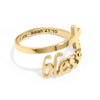 Image of Blessed + Cross Adjustable Ring