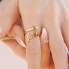 Image of Faith + Cross Adjustable Ring