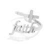 Image of Faith + Cross Adjustable Ring
