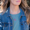 Image of My Redeemer Lives Enamel Necklace