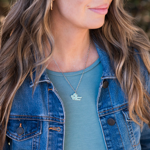 My Redeemer Lives Enamel Necklace