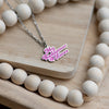 Image of My Redeemer Lives Enamel Necklace