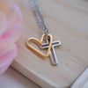 Image of Open Heart Cross Necklace