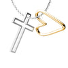 Image of Open Heart Cross Necklace