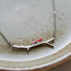Image of (Gift-wrapped) Cardinal Necklace - Silver