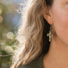 Image of Stone Cross Earrings