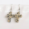 Image of Stone Cross Earrings