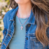 Image of Stone Cross Necklace