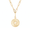 Image of Sunburst Cross Paperclip Necklace