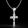 Image of 925 Sterling Silver Petite Amazing Grace Necklace