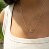 Image of "Loved" Layered Cross Charm Necklace - Stainless Steel