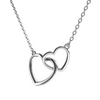 Image of 925 Sterling Silver Petite Inseparable Hearts Necklace