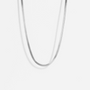 Image of Stainless Steel Herringbone Chain Necklace - Silver