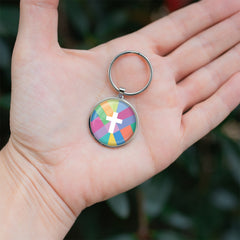 Kaleidoscope Cross Key Chain (Ships around 12-18-24)