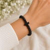 Image of Stone Cross Bracelet - Lava (Ships on or around 8-31-26)