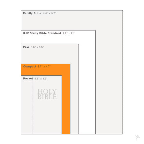 Chestnut Brown Faux Leather Compact King James Version Bible