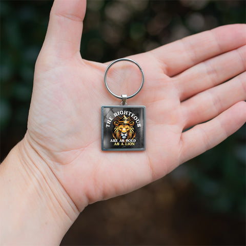 Crowned Lion (Square) Key Chain (Ships around 12-18-24)