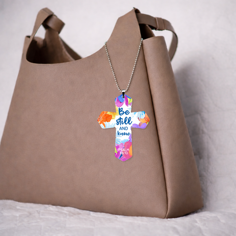Be Still Cross Rearview Mirror Ornament (Ships on or around 8-31-26)