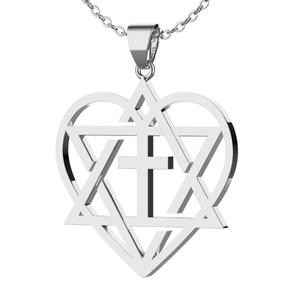 Messianic heart necklace additional 