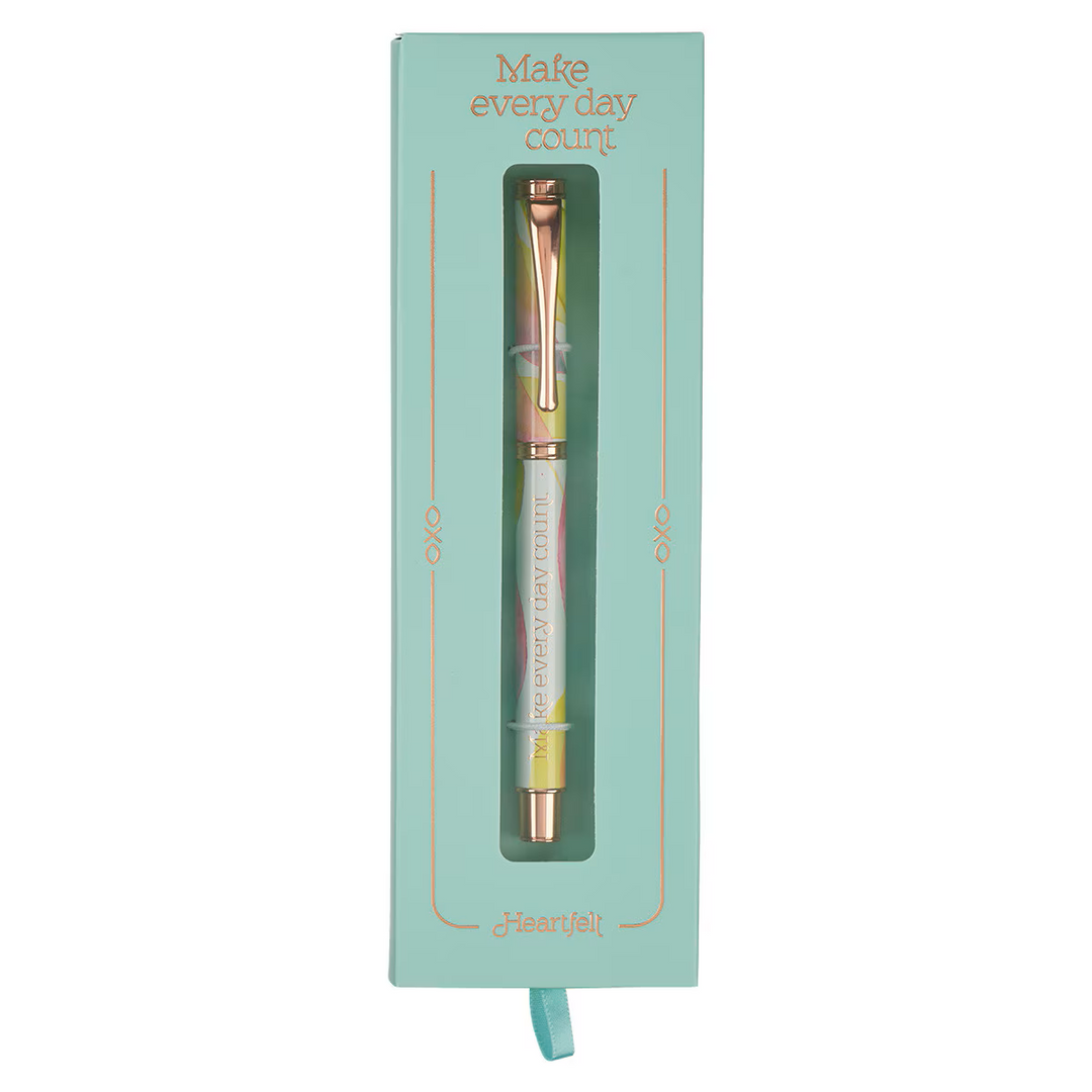 Make Every Day Count Citrus Leaves Gift Pen