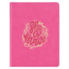 Image of She is Brave Pink Faux Leather Handy-size Journal