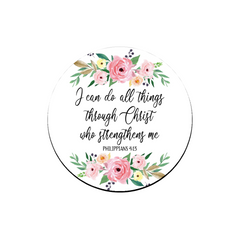 I Can Do All Things Circle Magnet 2.5"