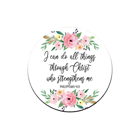 I Can Do All Things Circle Magnet 2.5"