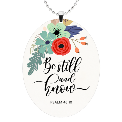 Oval Be Still Rearview Mirror Ornament